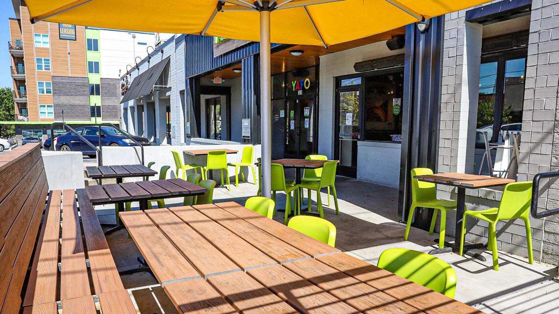 YAFO Kitchen in Plaza Midwood has patio seating for your next lunch meeting.