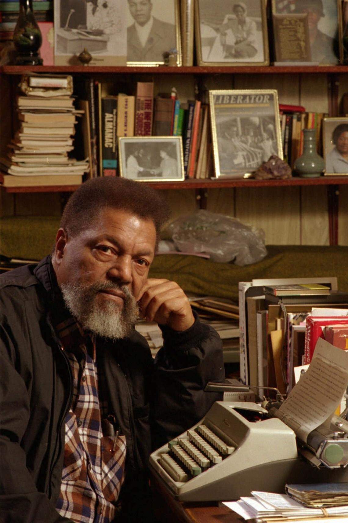 Civil rights activist from Monroe Robert Franklin Williams, seen in his home in Baldwin, Michigan, in 1995.