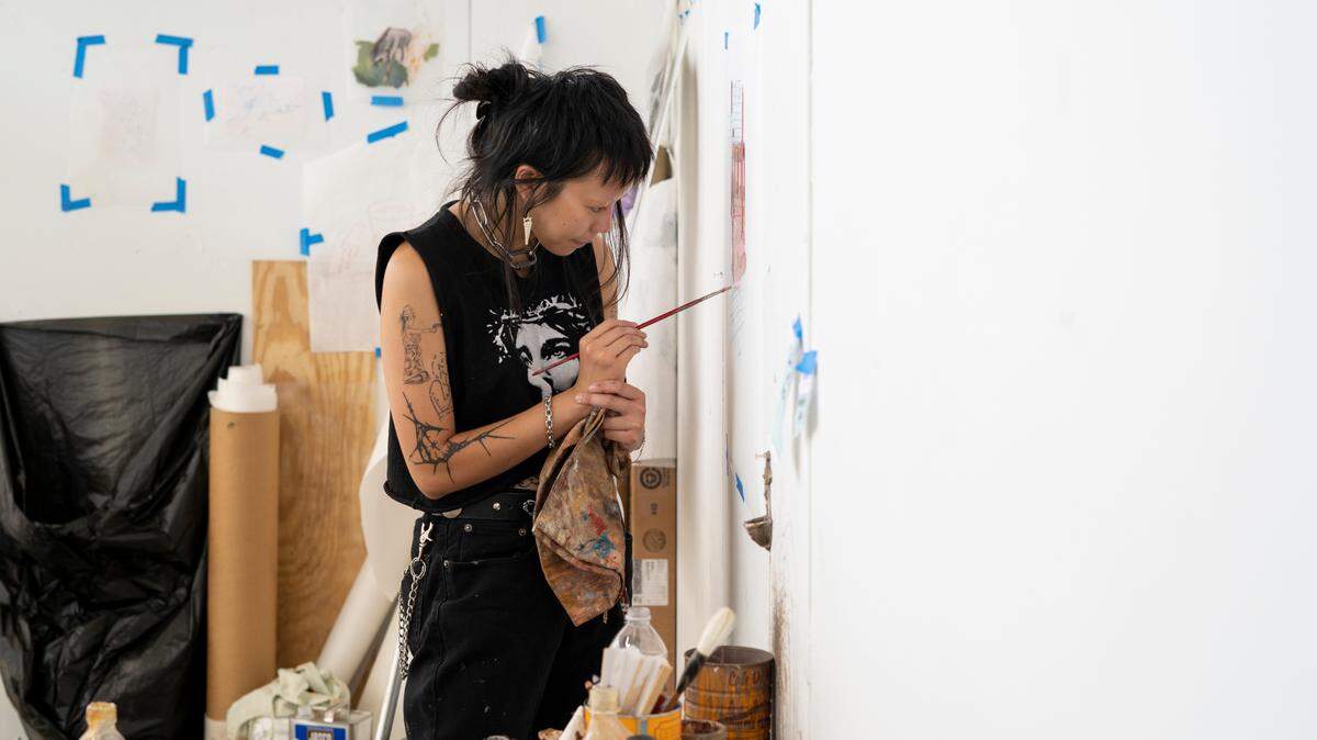 Painter Quynh Vu was a a Goodyear Arts summer 2022 resident.