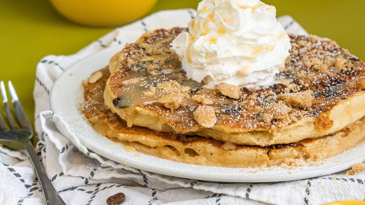 Caramel Frappe Pancakes were one of Snooze’s top selling 2022 Pancake of the Week flavors. 