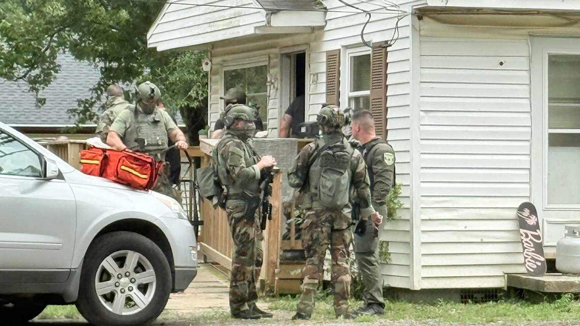 Iredell County deputy sheriffs wore a neck cloth over their faces to conceal their identities. Sheriff Darren Campbell said it’s been done for years to keep deputies safe.