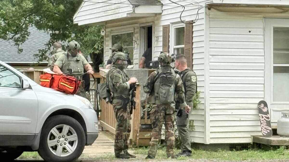 Iredell County deputy sheriffs wore a neck cloth over their faces to conceal their identities. Sheriff Darren Campbell said it’s been done for years to keep deputies safe.
