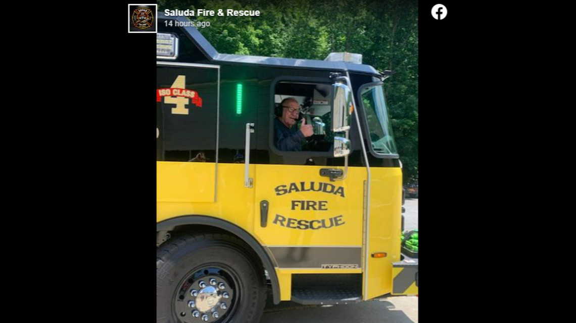 Hop Foster had been with a North Carolina fire department for decades and was a parade announcer for 50 years.