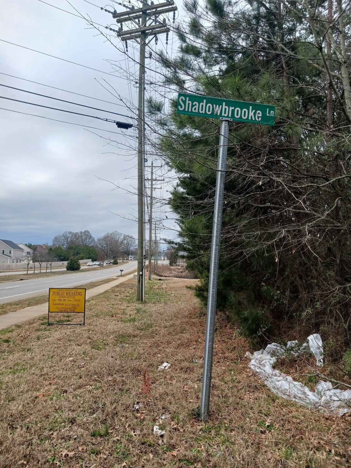 On Monday, Feb. 3, 2024, a Cornelius-based received approval for 68 town homes on 17 wooded acres along Shadowbrooke Lane on the Brawley School Road peninsula on Lake Norman.