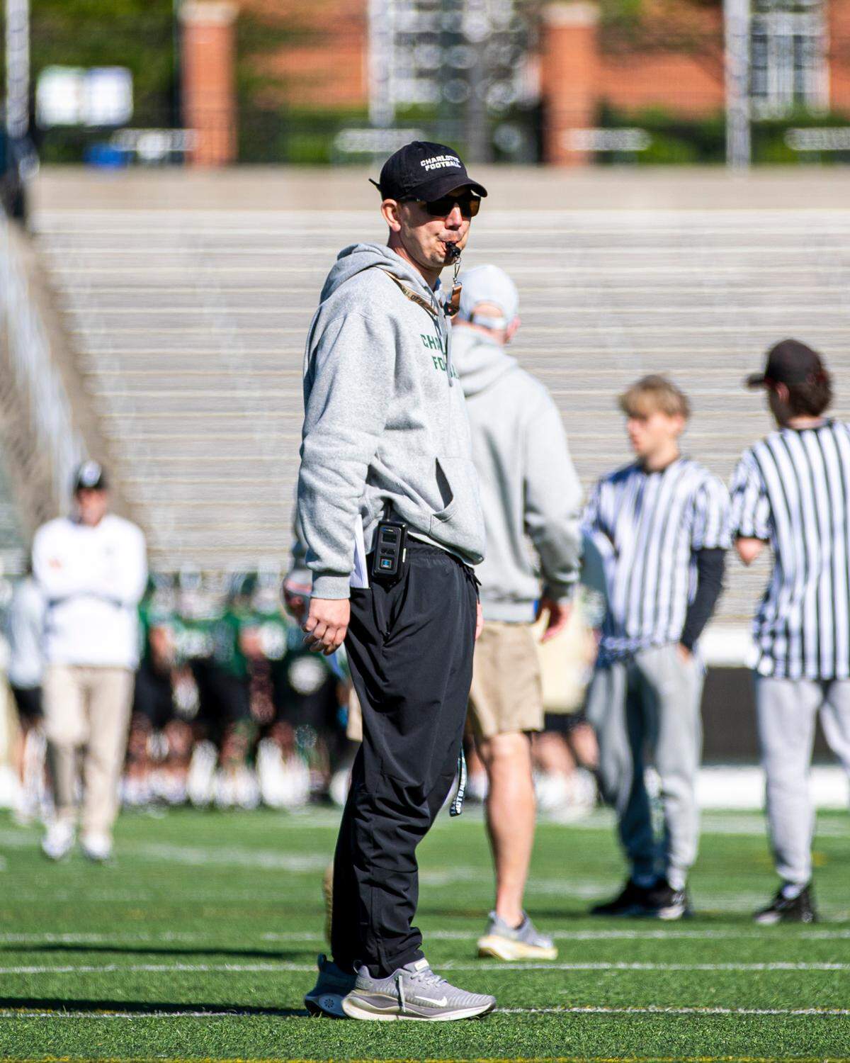 Charlotte 49ers defensive coordinator/linebackers Nate Fannes.