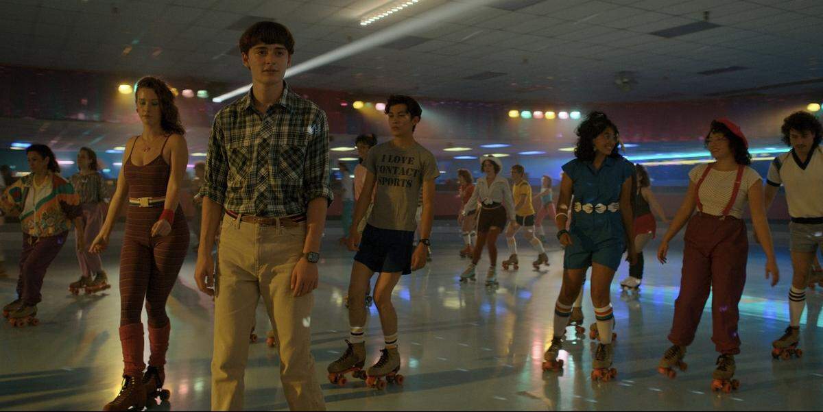 Will Byers (Noah Schnapp) skating at Rink-O-Mania in Season 4 of Netflix hit show “Stranger Things”.