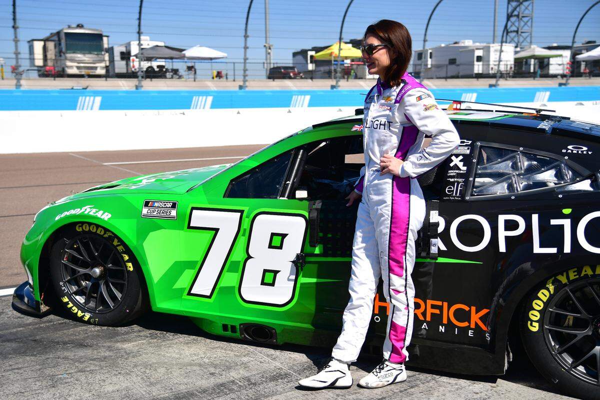 Mar 8, 2025; Avondale, AZ, USA; NASCAR Cup Series driver Katherine Legge (78) during practice for the Shrines Children’s 500 at Phoenix Raceway.