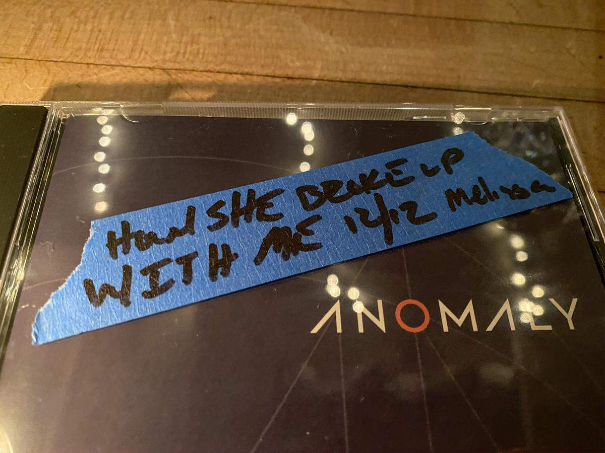 Anomaly’s recent pop-up meal was themed “How she broke up with me” and it came with a mix CD.