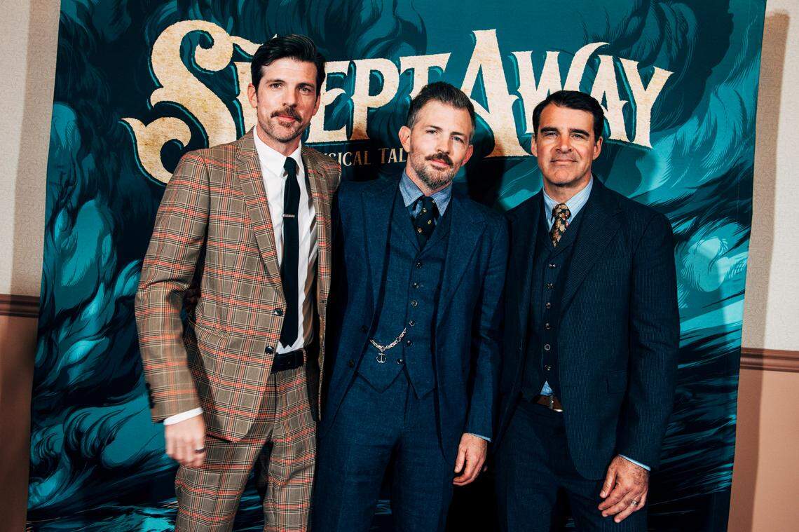 The musical “Swept Away” used songs from across The Avett Brothers’ catalog. Band members Seth Avett, Scott Avett and Bob Crawford attended and performed at the opening night of the show.