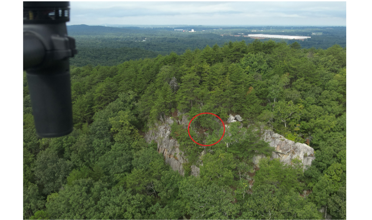 Shown is the remote area of Crowders Mountain State Park in Gaston County, NC, where a teen was rescued on Thursday, Aug. 17, 2023.