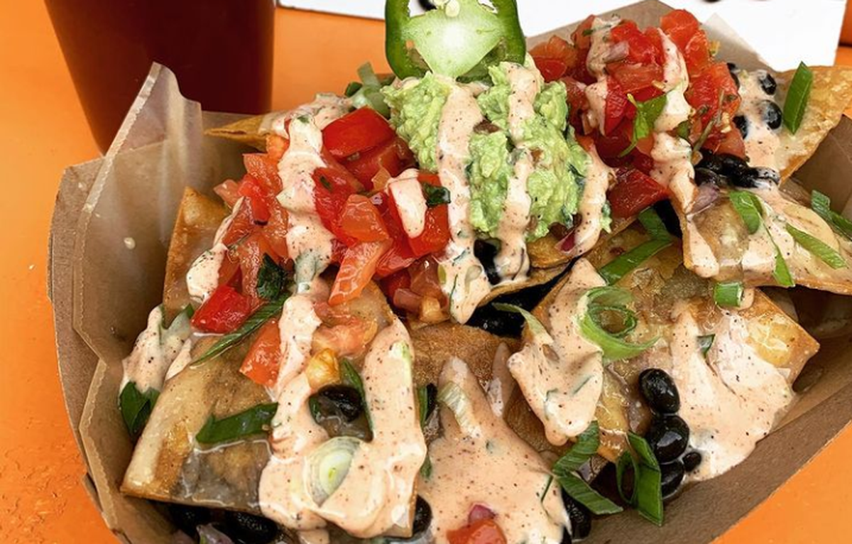 The loaded nachos at Soul Miner’s Garden.