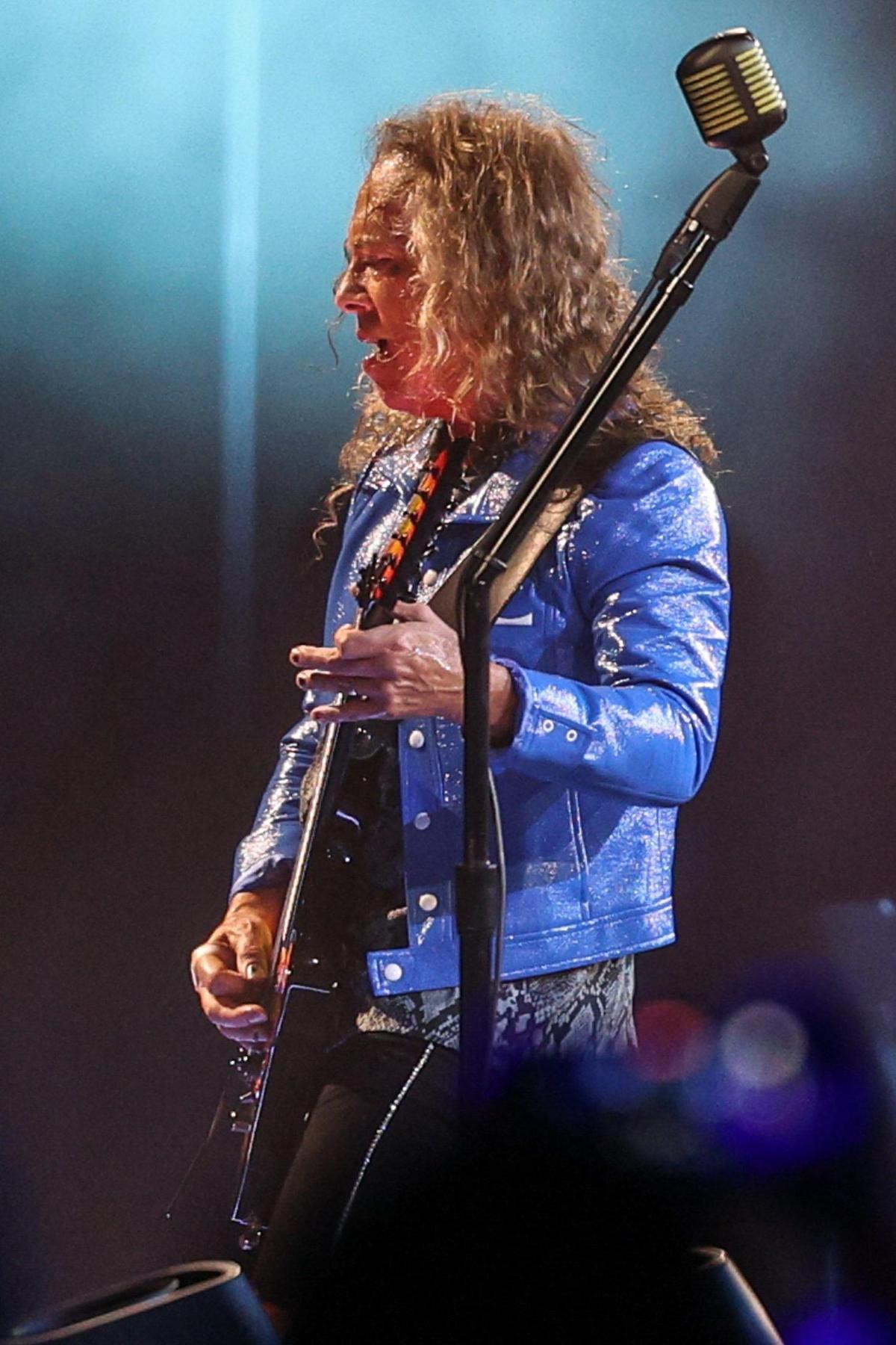 Matallica lead guitarist Kirk Hammett performs at Bank of America Stadium in Charlotte, NC on Saturday, May 31, 2025.