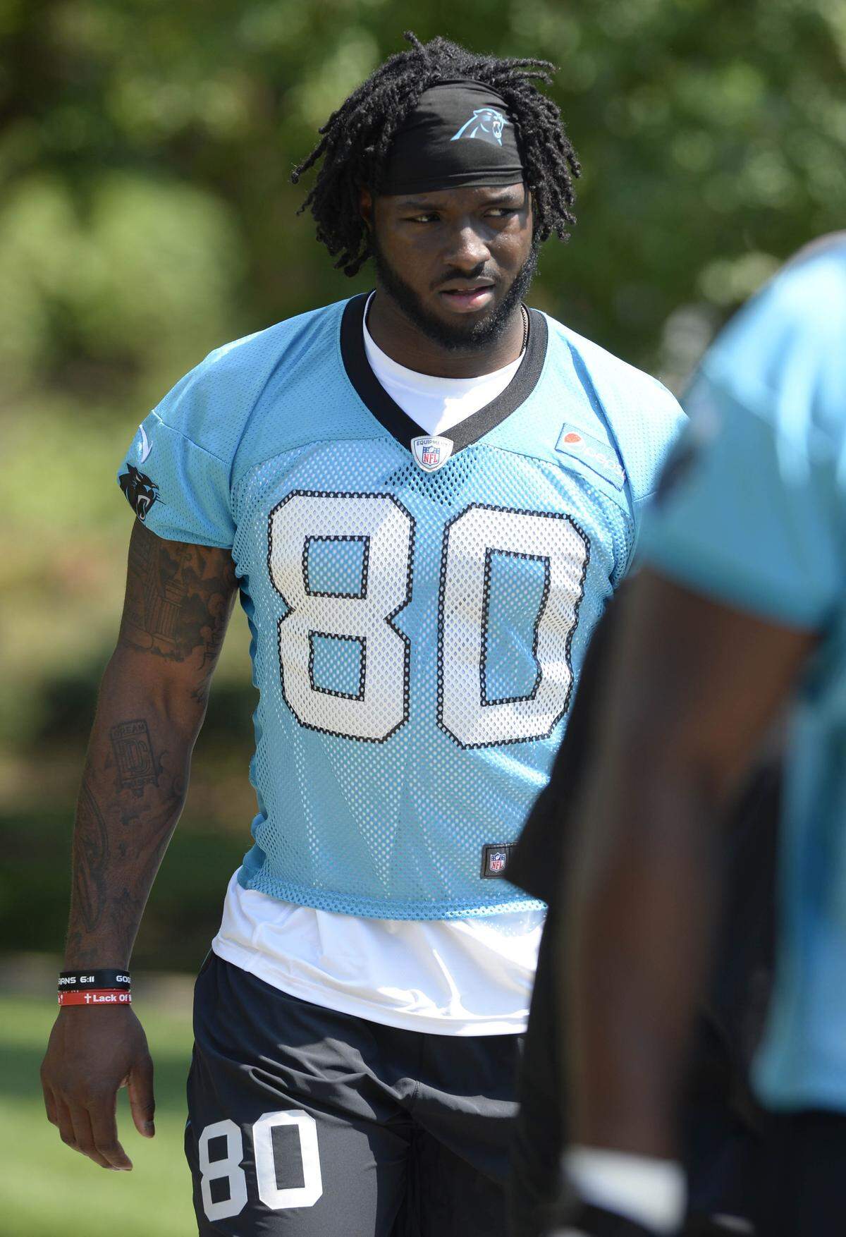 Among the big questions about the Carolina Panthers this week is this one: Where is Ian Thomas (80)?