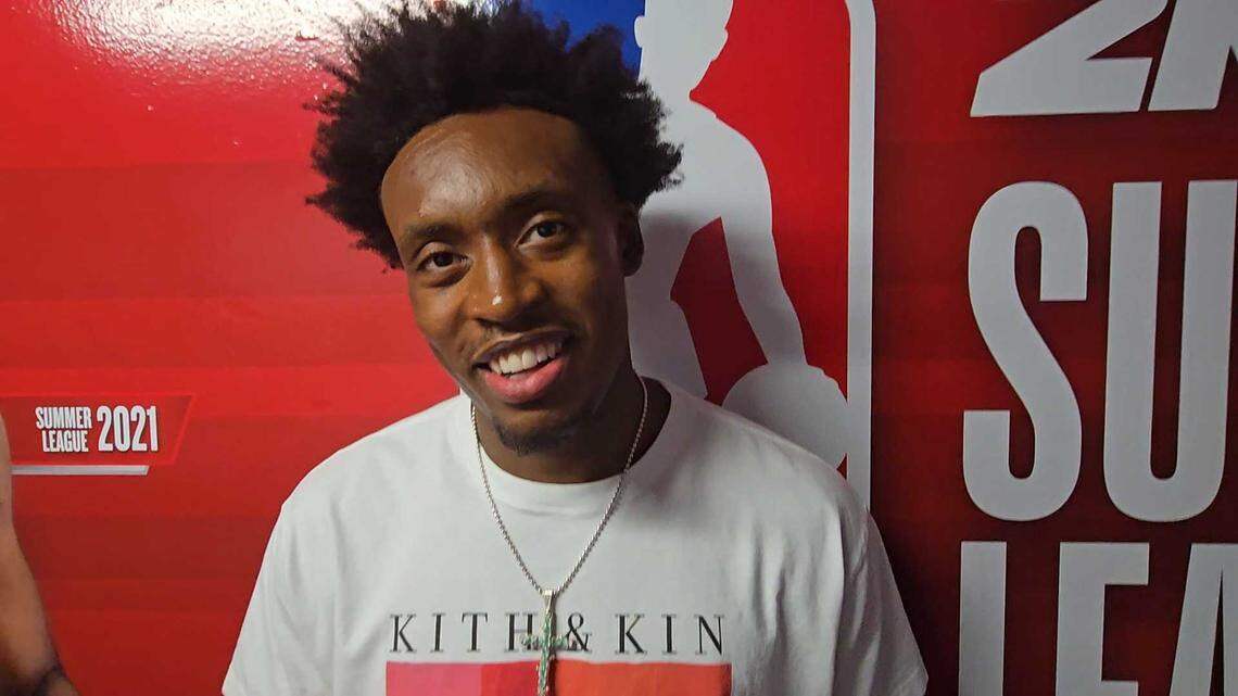 Collin Sexton speaks to The Observer during a break at NBA Summer League in Las Vegas.