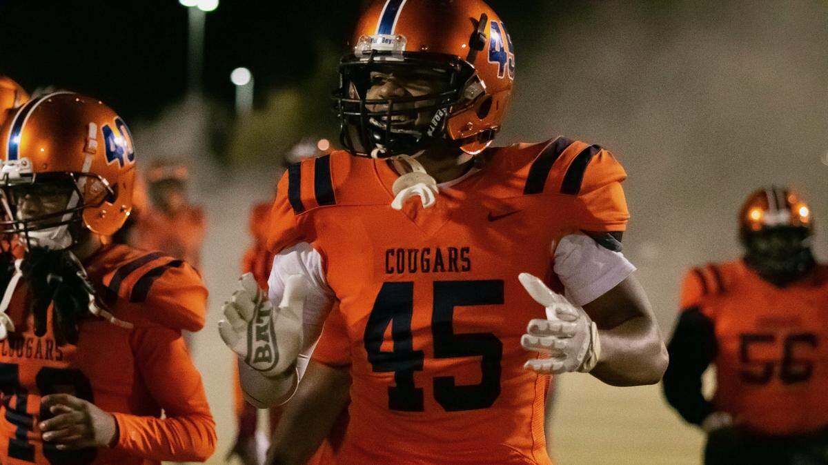 Chambers High defensive back Leroy Miles celebrates during Friday’s 28-10 win over Porter Ridge