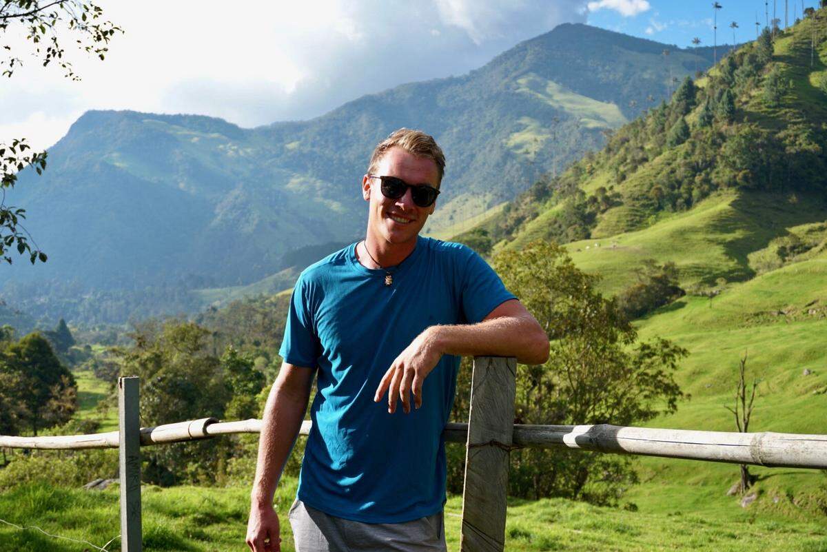 Matt King, 26, photographed in Colombia’s Cocora Valley in early January.