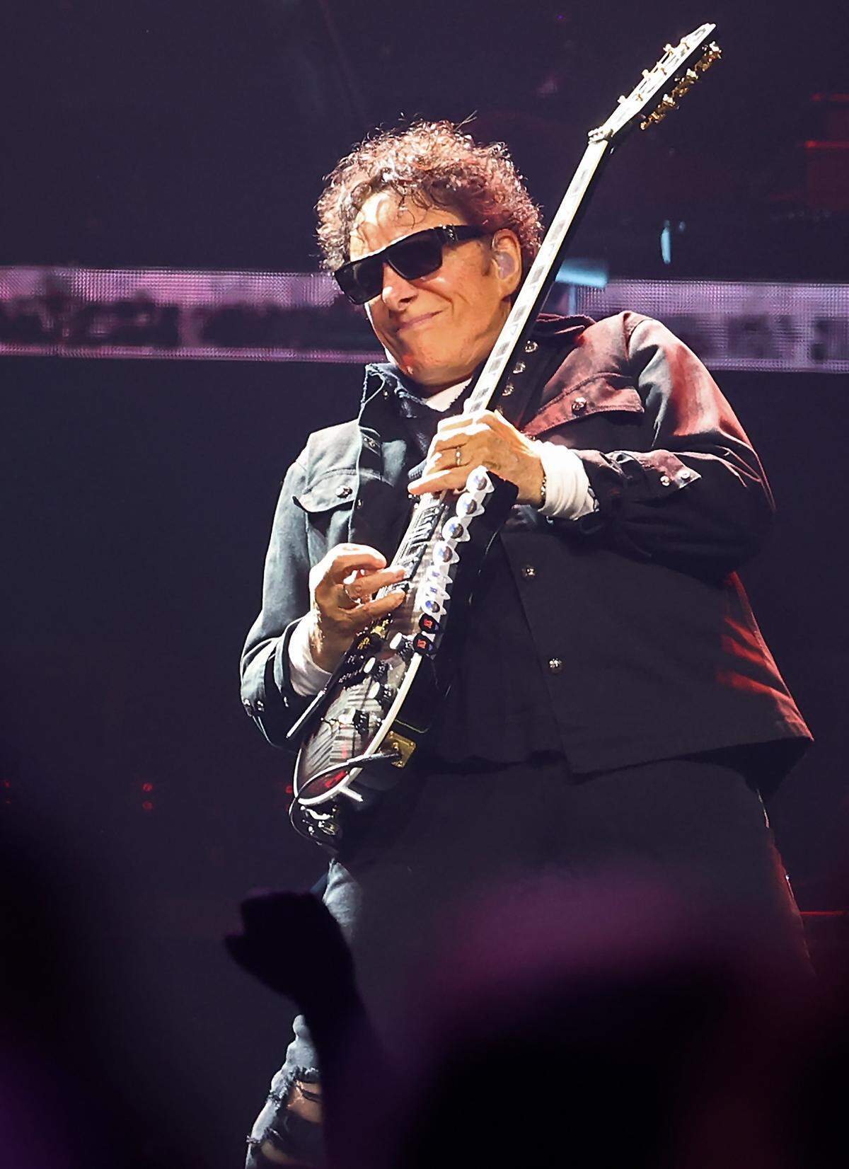 Journey founder and lead guitarist Neal Schon performs during the bands Final Frontier Tour at Spectrum Center in Charlotte, NC on Wednesday, May 20, 2026