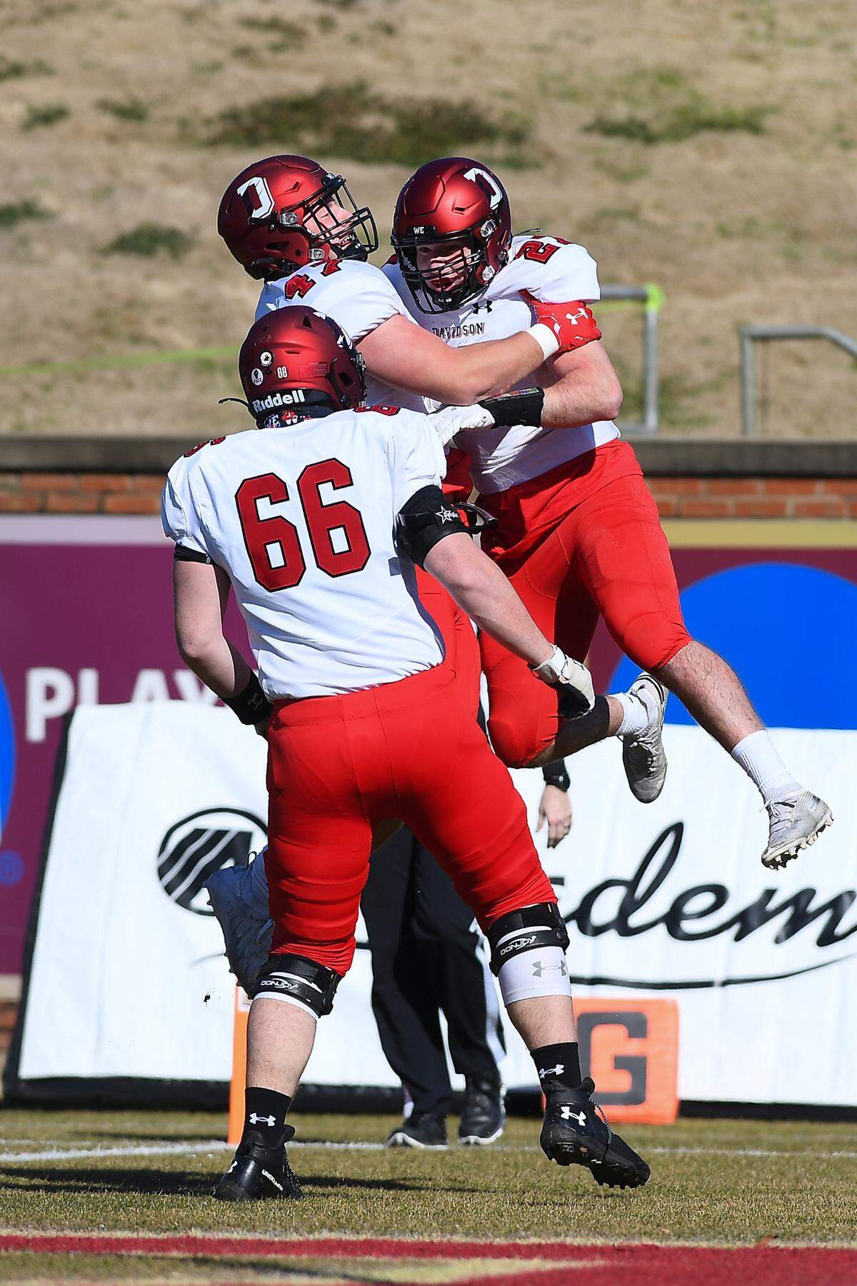 Davidson has clinched a spot in the FCS playoffs for the first time ever this season by winning the spring 2021 Pioneer Football League championship.