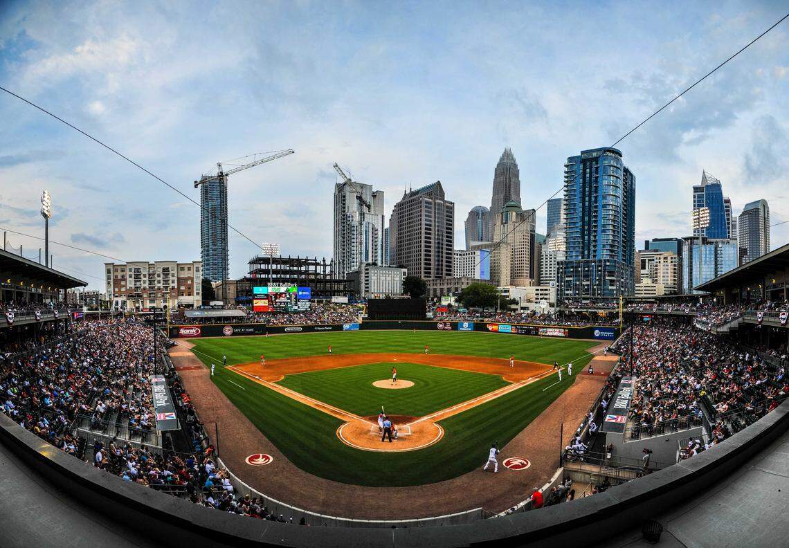 BB&T Ballpark, home of the Charlotte Knights, the Triple-A affiliate of the Chicago White Sox, was renamed Truist Field Thursday