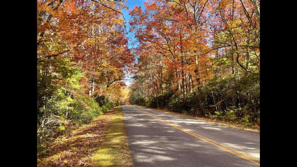 The scenic Blue Ridge Parkway is 469 miles long.