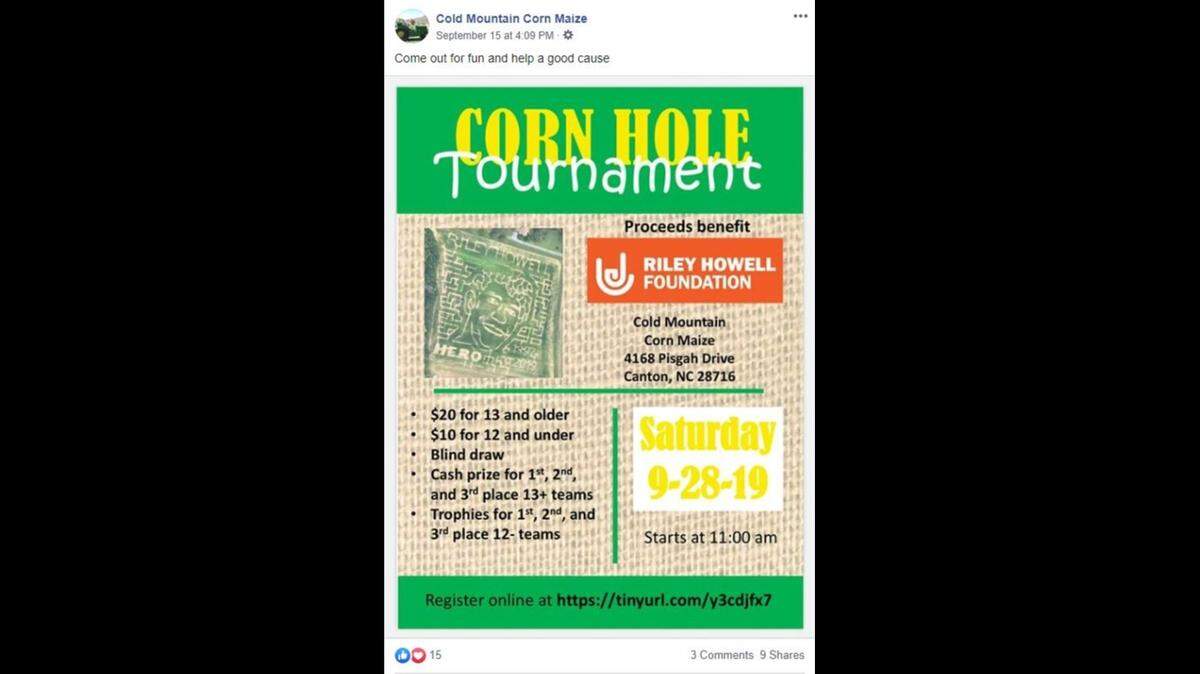 A North Carolina corn maze includes an image of a UNC Charlotte shooting victim, a photo shows.