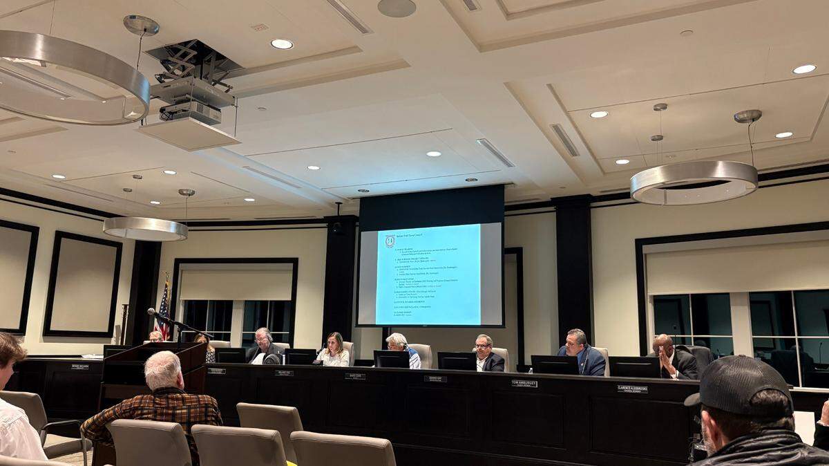 The Indian Trail Town Council meets at the Indian Trail Town Hall in Union County on Tuesday, Jan. 28, 2025.