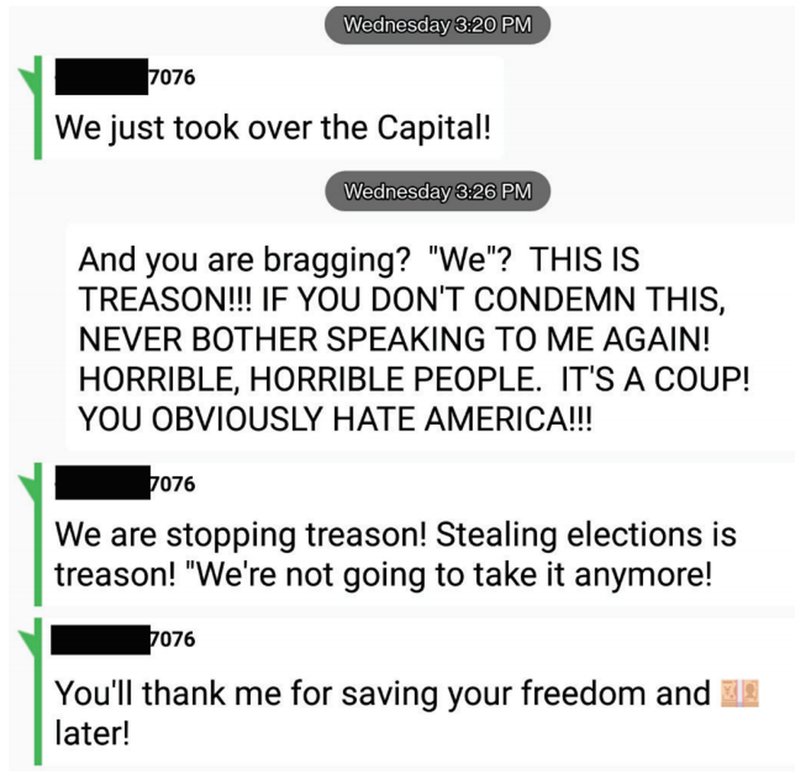 James “Les” Little of Claremont got into a text fight with a relative after breaking into the Capitol. The relative turned him in to the FBI, documents show.