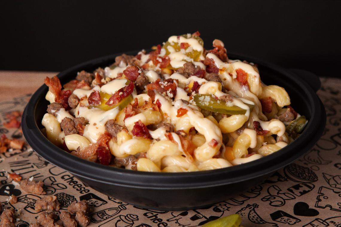 Build your own Burger Bowl from I Heart Mac & Cheese.