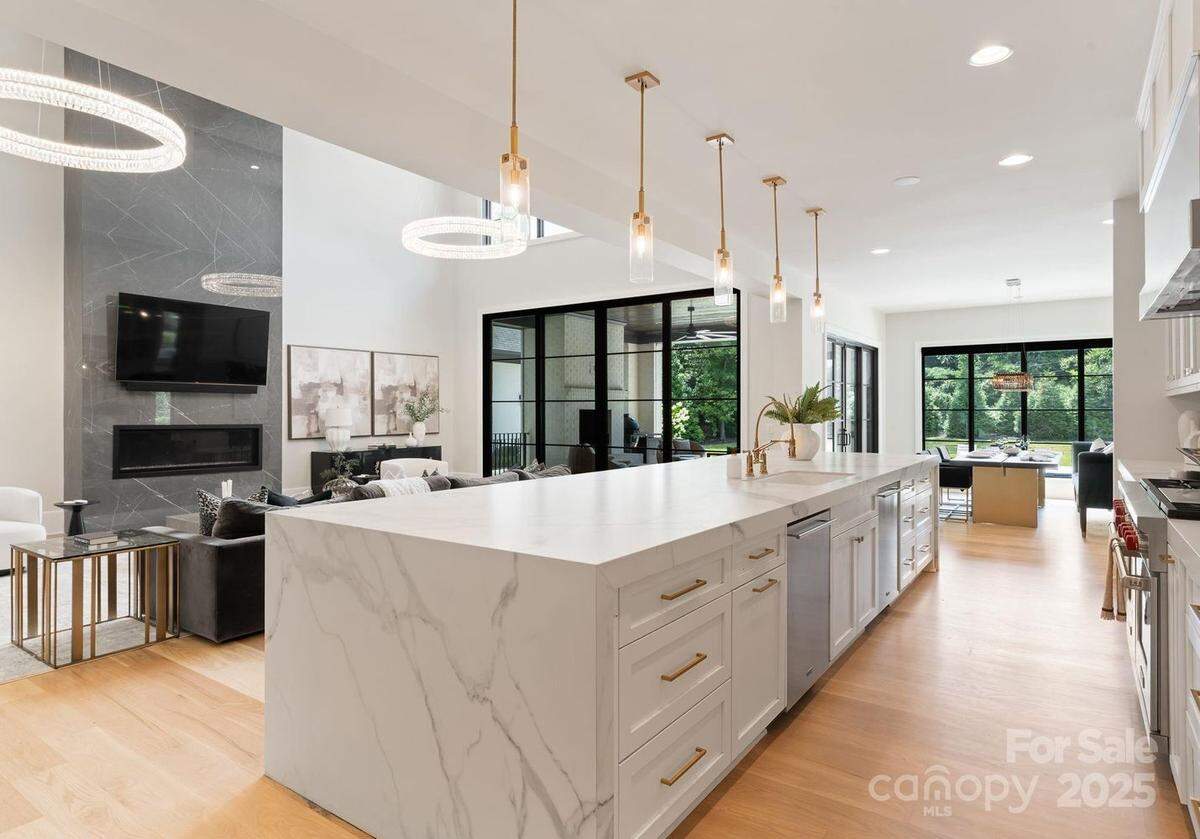 Shaq Thompson’s south Charlotte mansion includes a spacious kitchen.