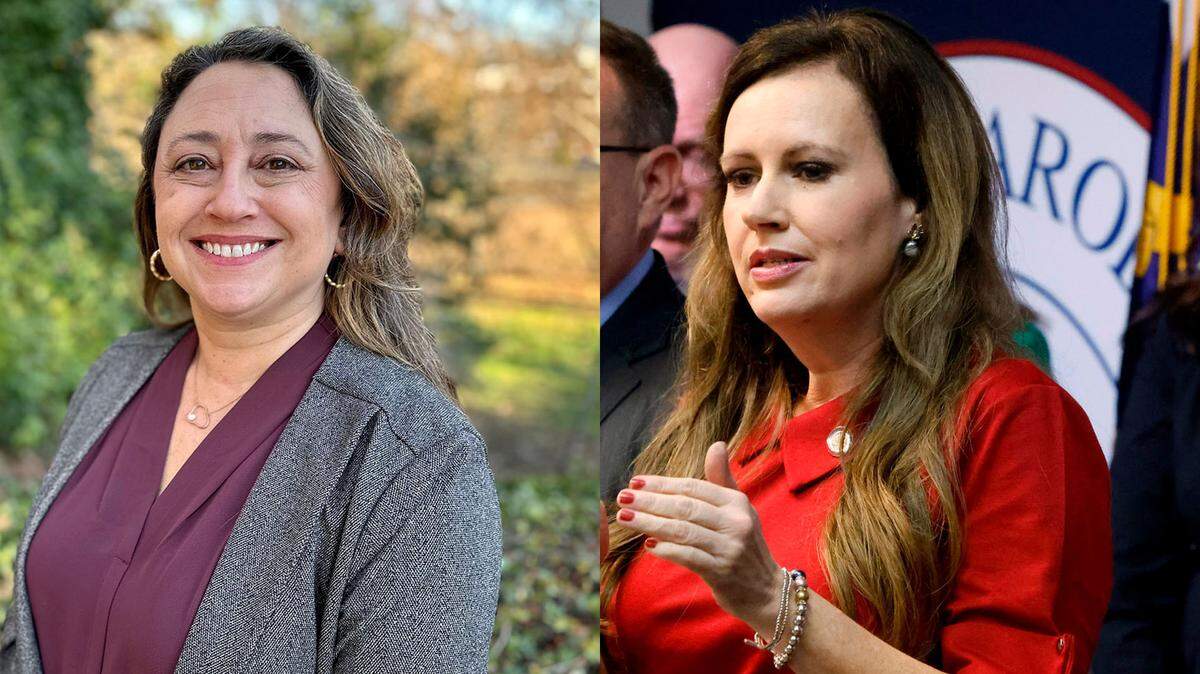 Democrat Nicole Sidman, left, and Rep. Tricia Cotham, right, are running for House District 105