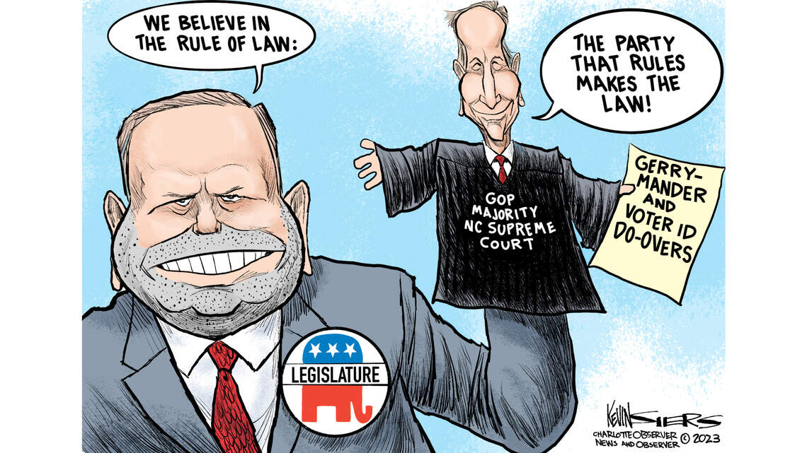 Kevin Siers cartoon: NC Supreme Court puppet show