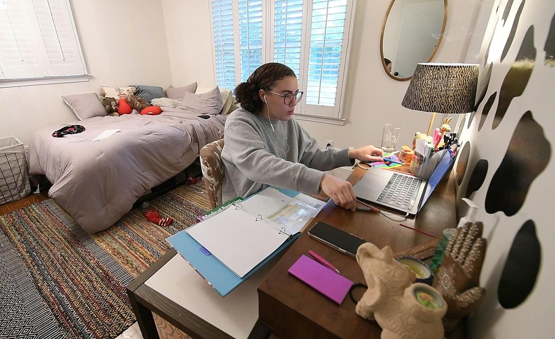 High school CMS students like Maddy Moss, who have been in remote learning all year, will have the option to return to campuses after spring break.