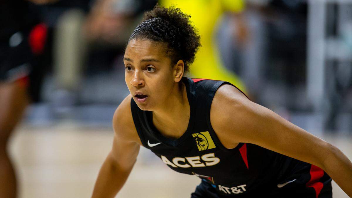 Las Vegas Aces forward Cierra Burdick during the 2020 WNBA Finals. / Mary Holt-USA TODAY Sports