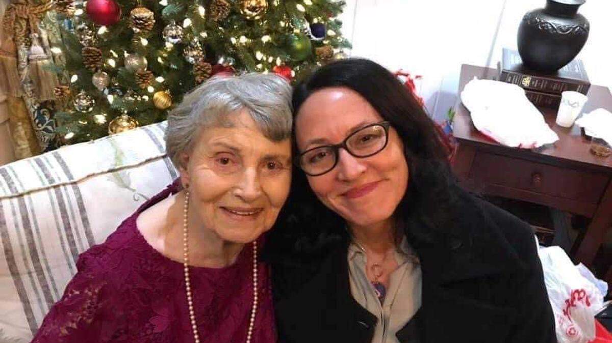 Ann Wood, left, with Elyse Dashew, chair of the Charlotte-Mecklenburg Schools Board of Education.