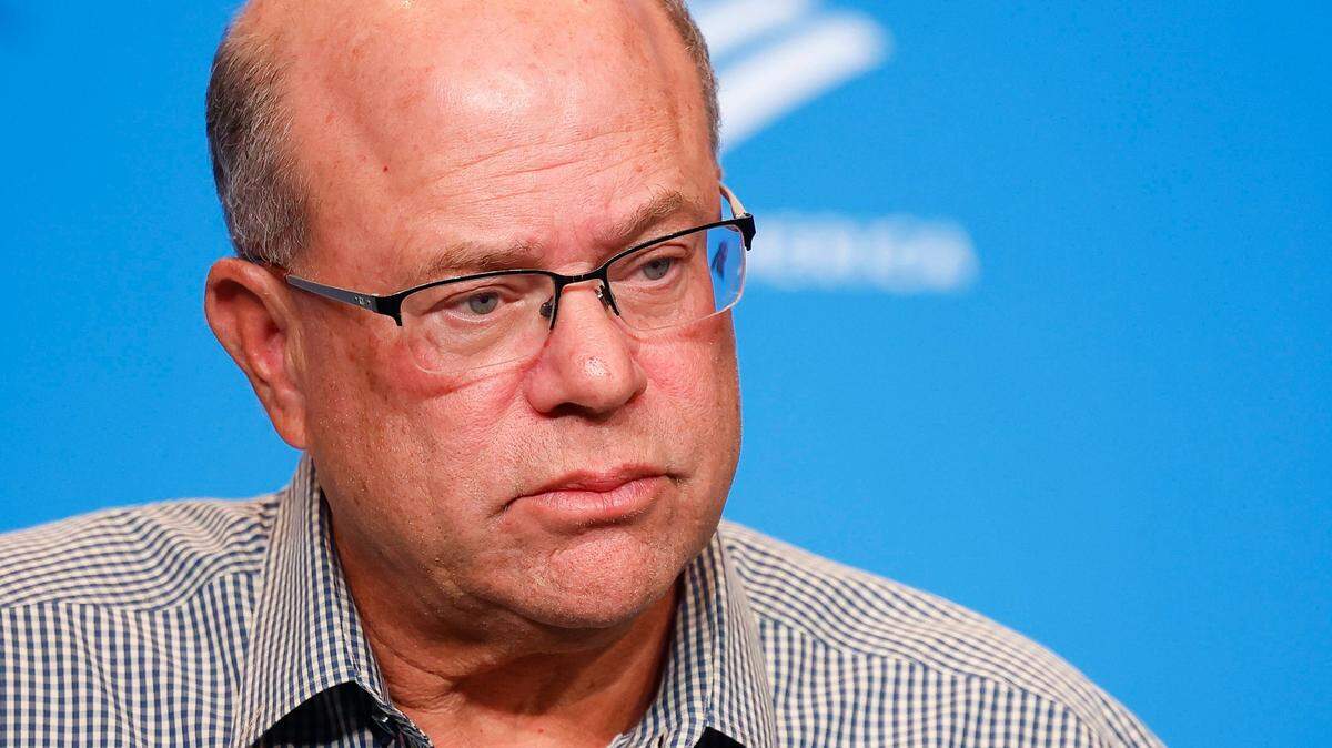 Carolina Panthers owner David Tepper takes questions during a press conference at Bank of America Stadium in Charlotte, N.C., Monday, Oct. 10, 2022.
