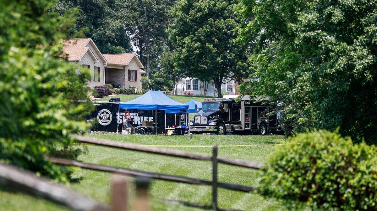 Catawba County sheriff’s deputies and other law-enforcement officers worked at the shooting scene on Monday.