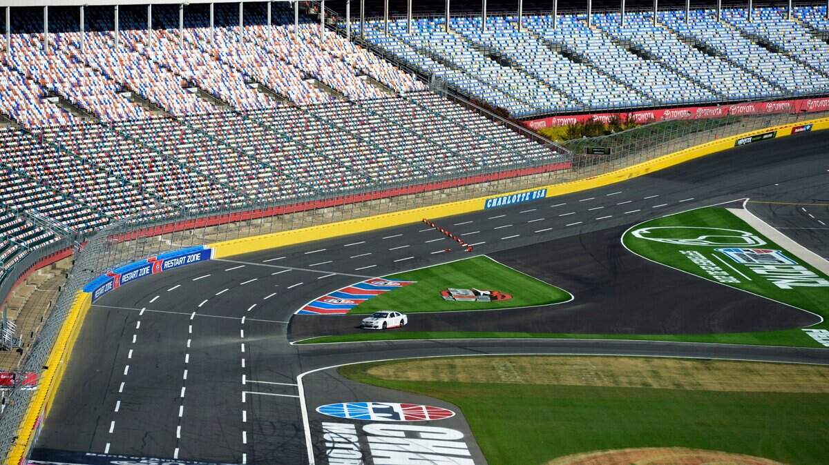 NASCAR Cup driver Kurt Busch is shown last October testing the new Roval track at Charlotte Motor Speedway, which 
 will host the Bank of America Roval 400 on Sunday.
