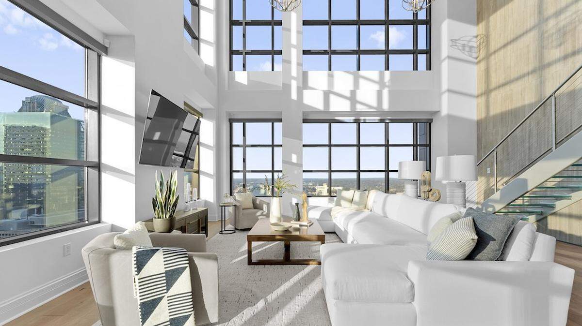Former Carolina Panthers running back Christian McCaffrey is listing his 3,813-square-foot property at the Skye Condominiums high-rise building for $3.5 million