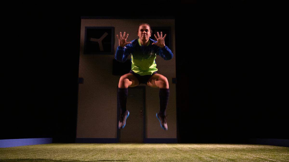 Annarah Shepherd plays a high school soccer player in Actor’s Theatre of Charlotte’s “The Wolves.”