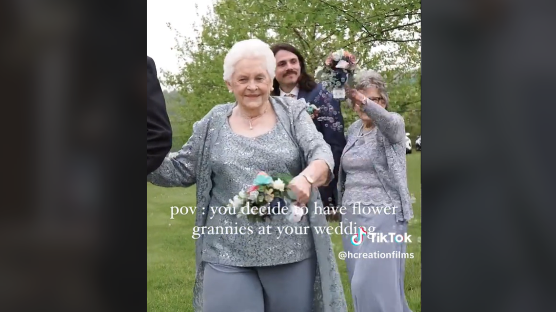 The grannies also had a surprise up their sleeves, the North Carolina video showed.