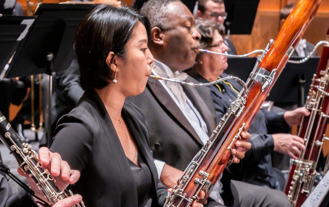 Olivia Oh, 32, joined the Charlotte Symphony Orchestra in 2018. She’s the group’s principal bassoonist. She’s also the mother of two young children, ages 23 months and 7 months.