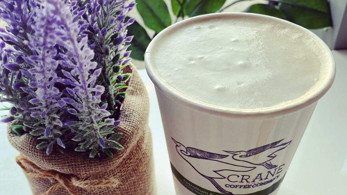 Crane Coffee’s specialty drinks include its Lavender Honeycomb.