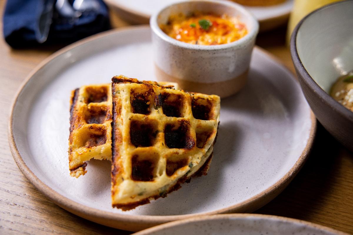 The Jalapeno Cornbread Waffle at Restaurant Constance.