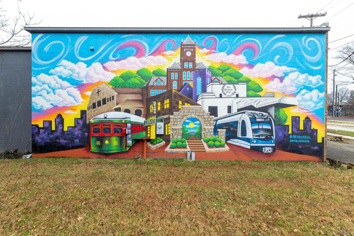 The Historic West End Partners, which commissioned mural artwork in the area, in collaboration with Local Initiatives Support Corp. purchased a shopping center at 1121 Beatties Ford Road.