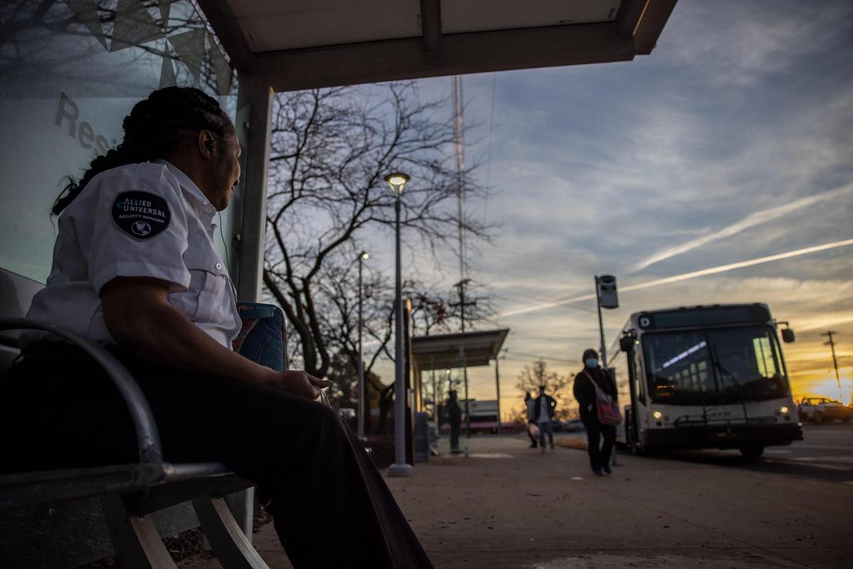 Vivien Fullard commutes home by bus after working an overnight security shift at an uptown building. She moved to Charlotte six years ago and has never owned a car. A massive transportation plan would accelerate efforts to expand the bus system.