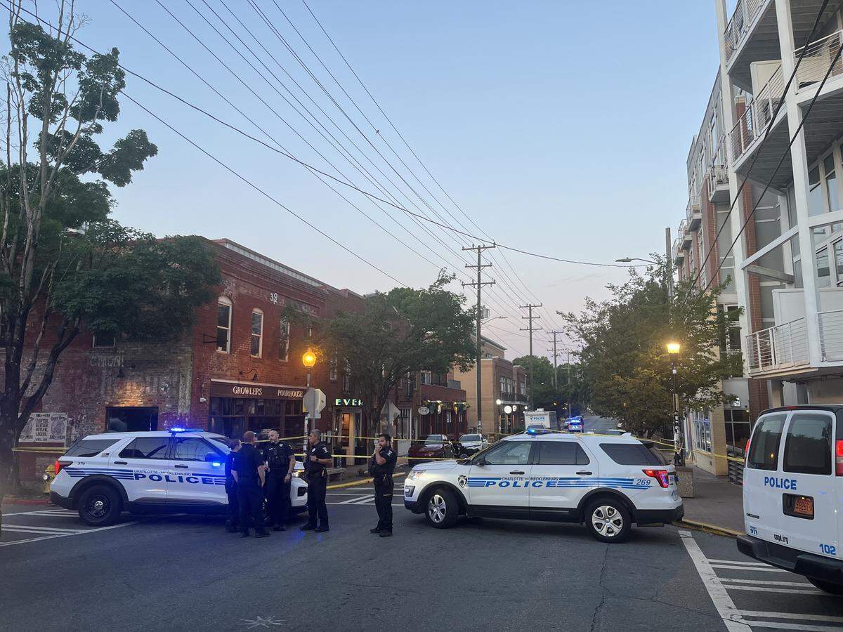 Officers with the Charlotte-Mecklenburg Police Department were on scene of a homicide on Davidson Street in NoDa on the morning of Thursday, May 21.