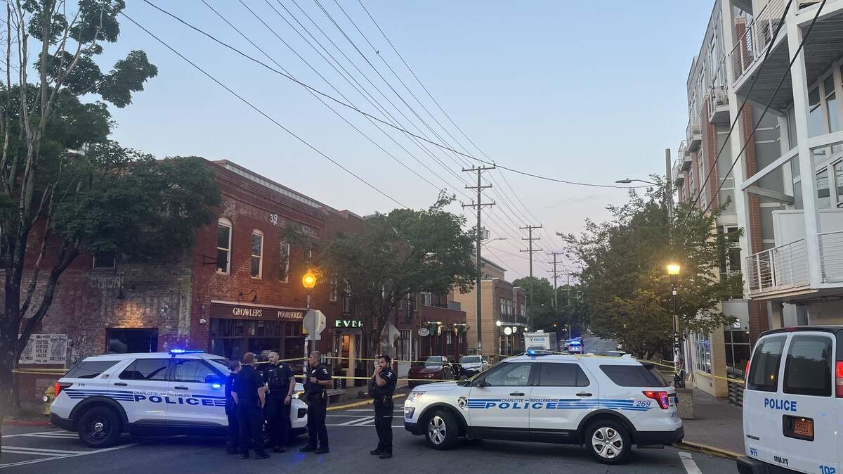 Officers with the Charlotte-Mecklenburg Police Department were on scene of a homicide on Davidson Avenue in NoDa on Thursday.
