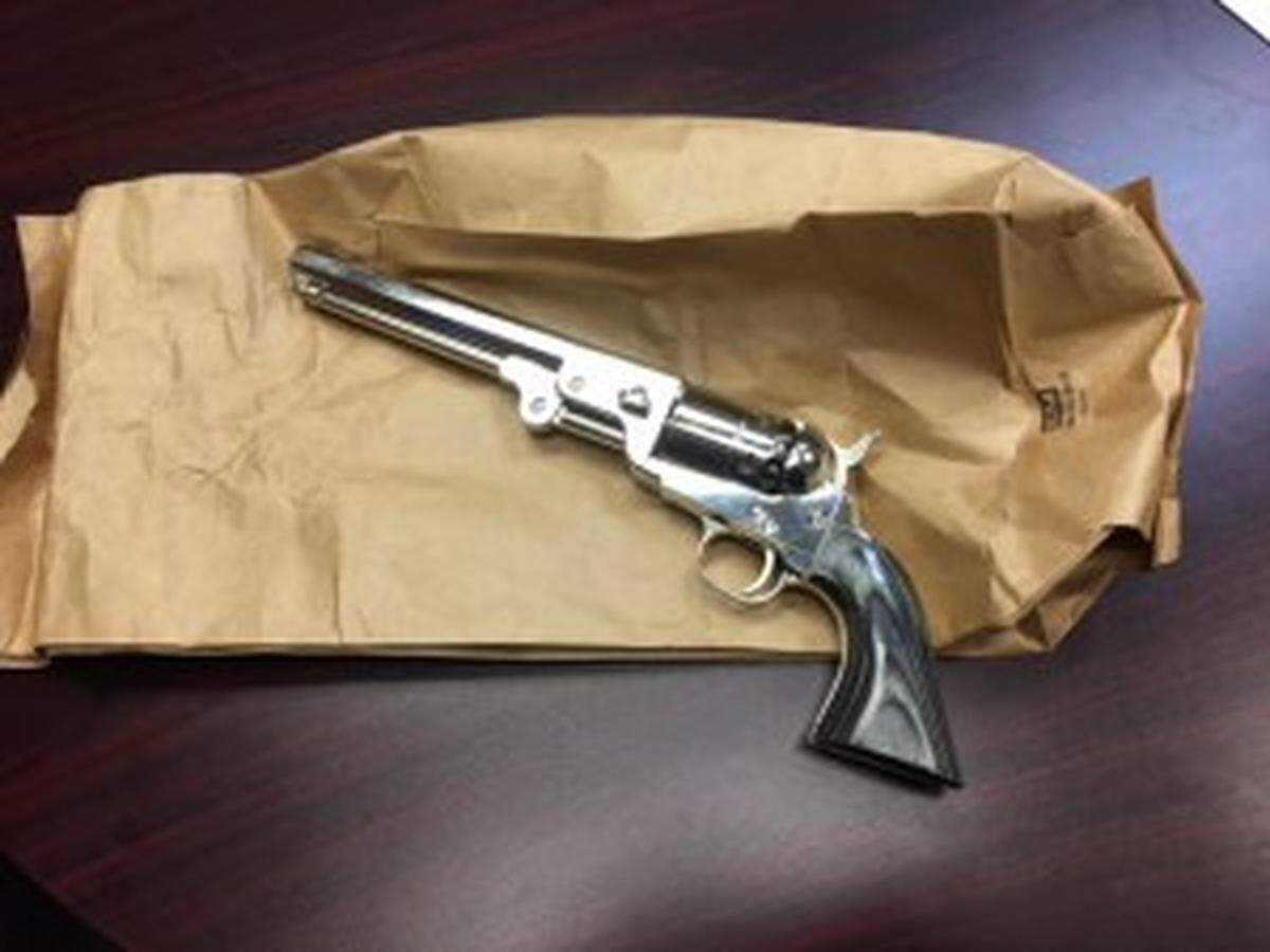 Black powder pistol recovered from scene