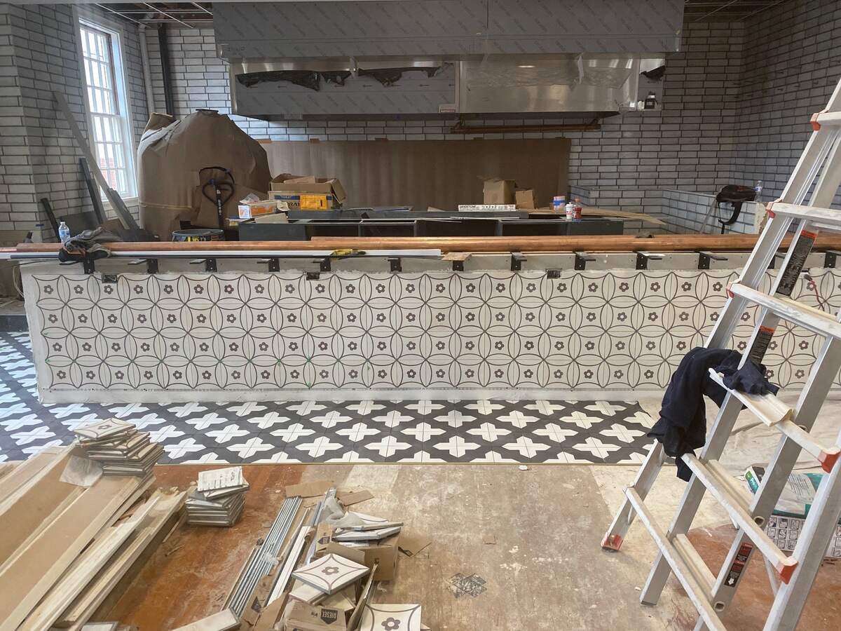 The newly installed chef’s counter at Supperland.
