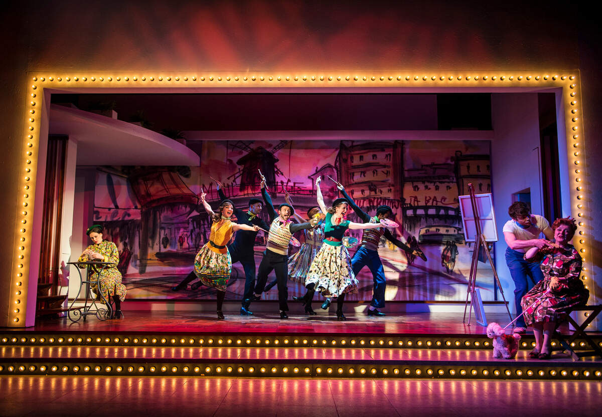 A scene from “Merrily We Roll Along” by Stephen Sondheim, at the Harold Pinter Theatre in London in 2013. The production was directed by Maria Friedman.